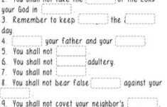 Ten Commandments Cut Paste Worksheets For Kids Catholic TpT