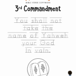 10 Commandments For Kids Worksheets Printable