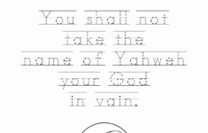 Ten Commandments Copywork 3rd Commandment Bible Study For Kids
