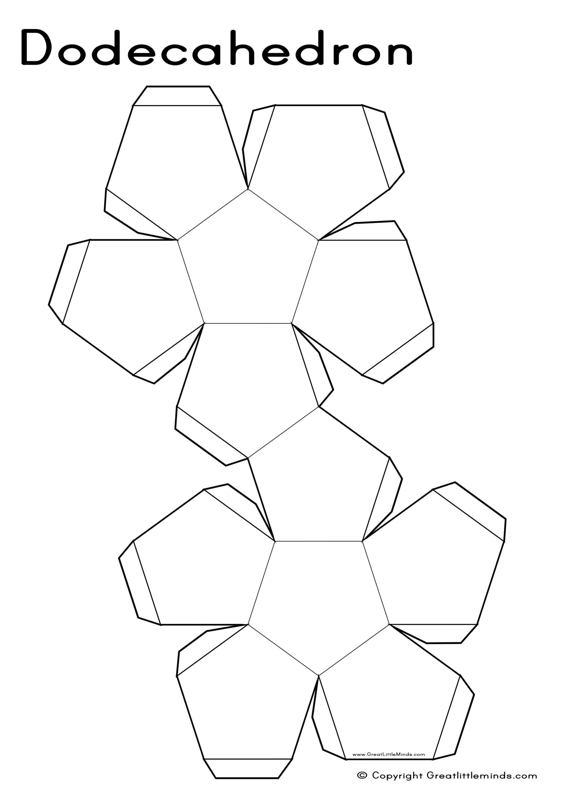 Geometry Worksheets Dodecahedron Free Printable Math Worksheets