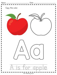 A Is For Apple Letter A Preschool Printable Printable Alphabet Book 