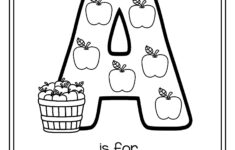 Letter A Is For Apple Trace And Color Printable FREE Preschool