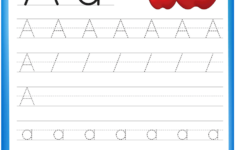 Letter A Is For Apple Handwriting Practice Worksheet Free Printable