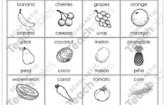 Fruits And Vegetables Frutas Y Verduras Bilingual Bingo Games
