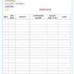 Blank Monthly Bill Payment Worksheets Printable