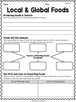  Grade 3 Healthy Eating With Canada 39 s Food Guide Activity Packet