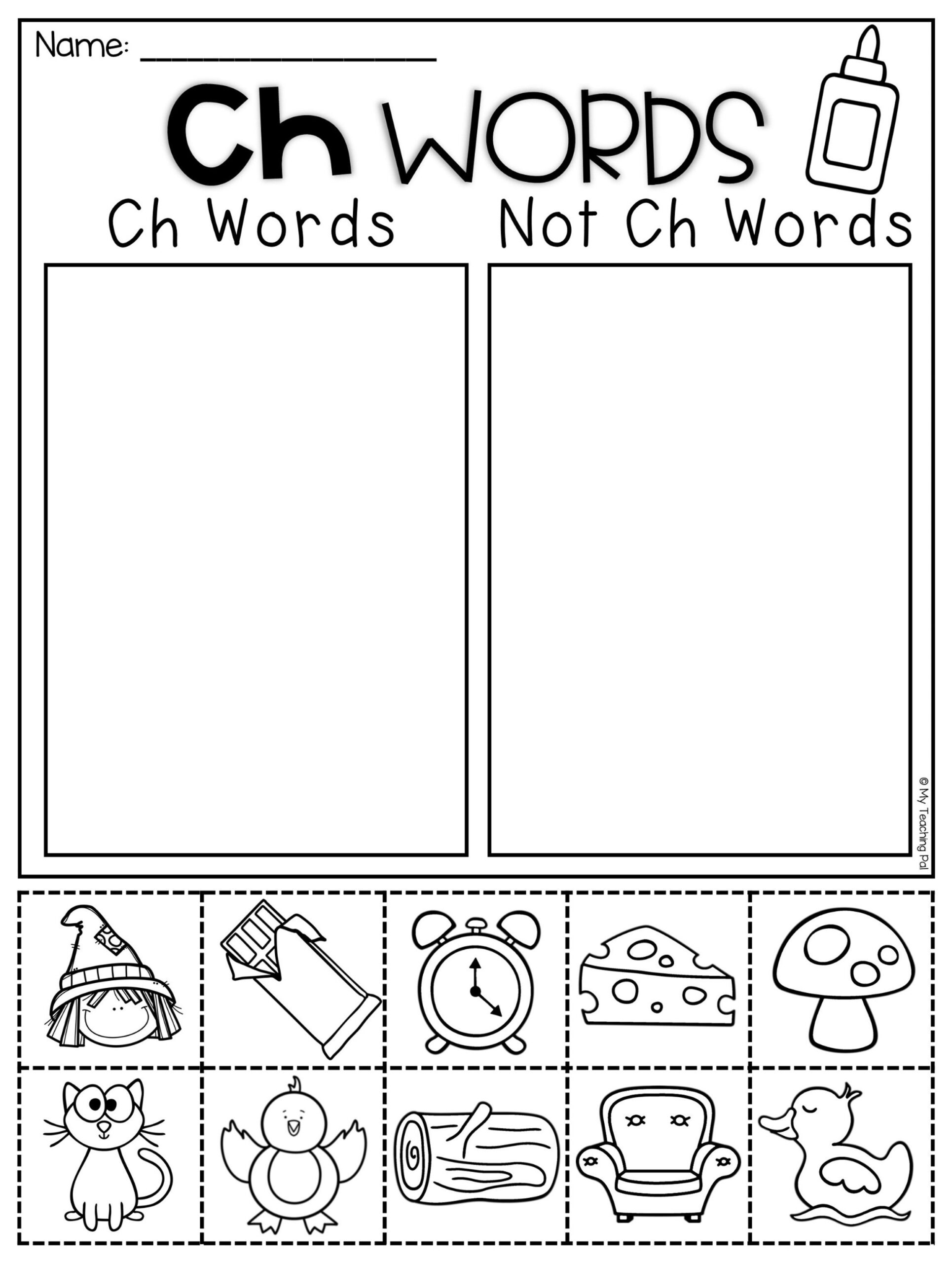 Ch Sound Worksheets For Kindergarten Learning How To Read