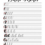 Free Calligraphy Practice Sheets Worksheets Printable