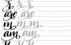 Modern Calligraphy Practice Sheets Printable Free Free Printable
