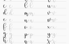 Fake Calligraphy Font Practice Free Printable Exercise Sheet