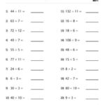 Free Math Practice For Adults Worksheets Printable