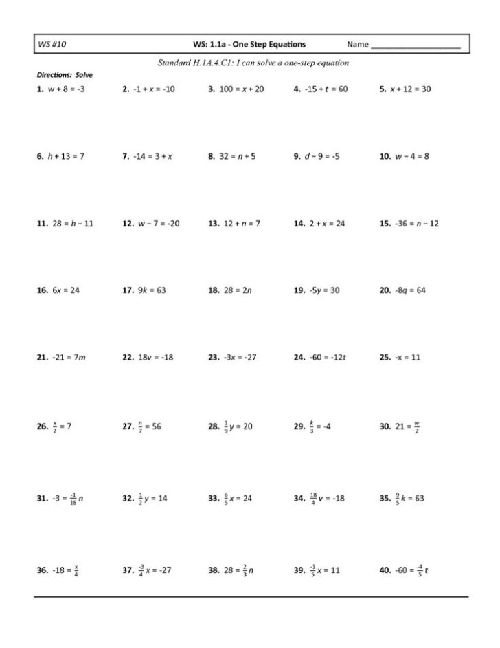 Free Math Practice For Adults Worksheets Printable