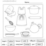 Free Printable Kitchen Worksheets