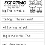 Free Printable Scrambled Sentences Worksheets