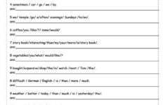 Free Printable Scrambled Sentences Worksheets Free Printable