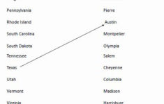 50 States And Capitals Matching Worksheet In 2020 With Images