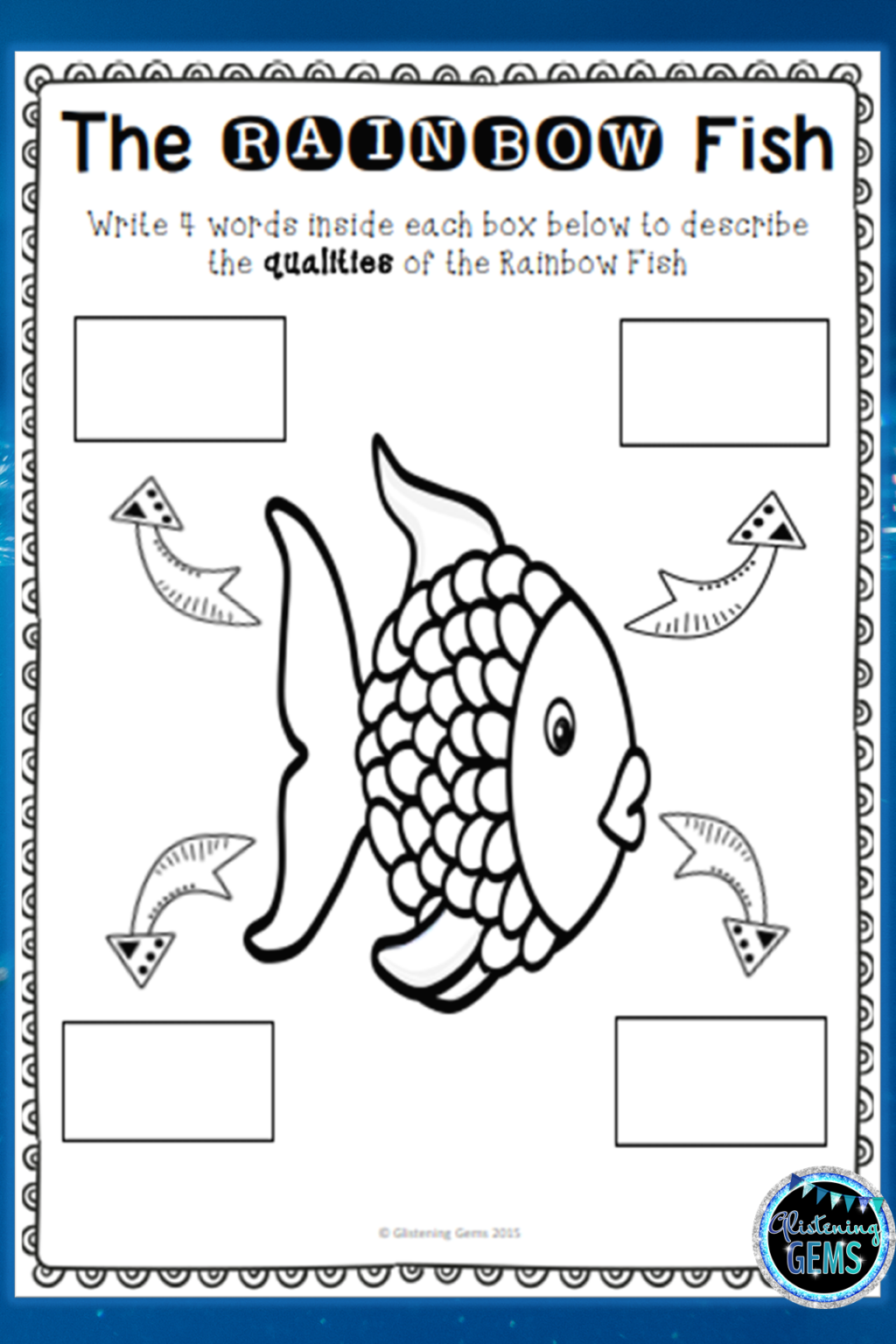 Free Rainbow Fish Worksheets Printable | Ronald Worksheets