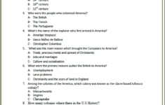 Free Printable Grade 4 Worksheet On The United States History PDF