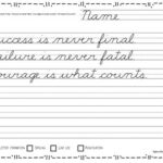 Free Worksheets Printable Cursive Writing For 1 4th Graders Social Worker