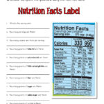 Free Worksheets Printable Nutrition Facts Sheet