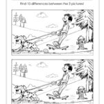 Free Worksheets Printable Spot The Difference For Adults