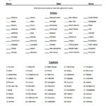 Free Worksheets Printable State Capitals Test