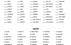 Free Printable 50 State Capitals Quiz Free Printable 50 State Capitals