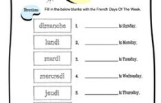 French Days Of The Week Worksheet Packet By Sunny Side Up Resources