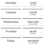 French Days Of The Week Worksheets Printable