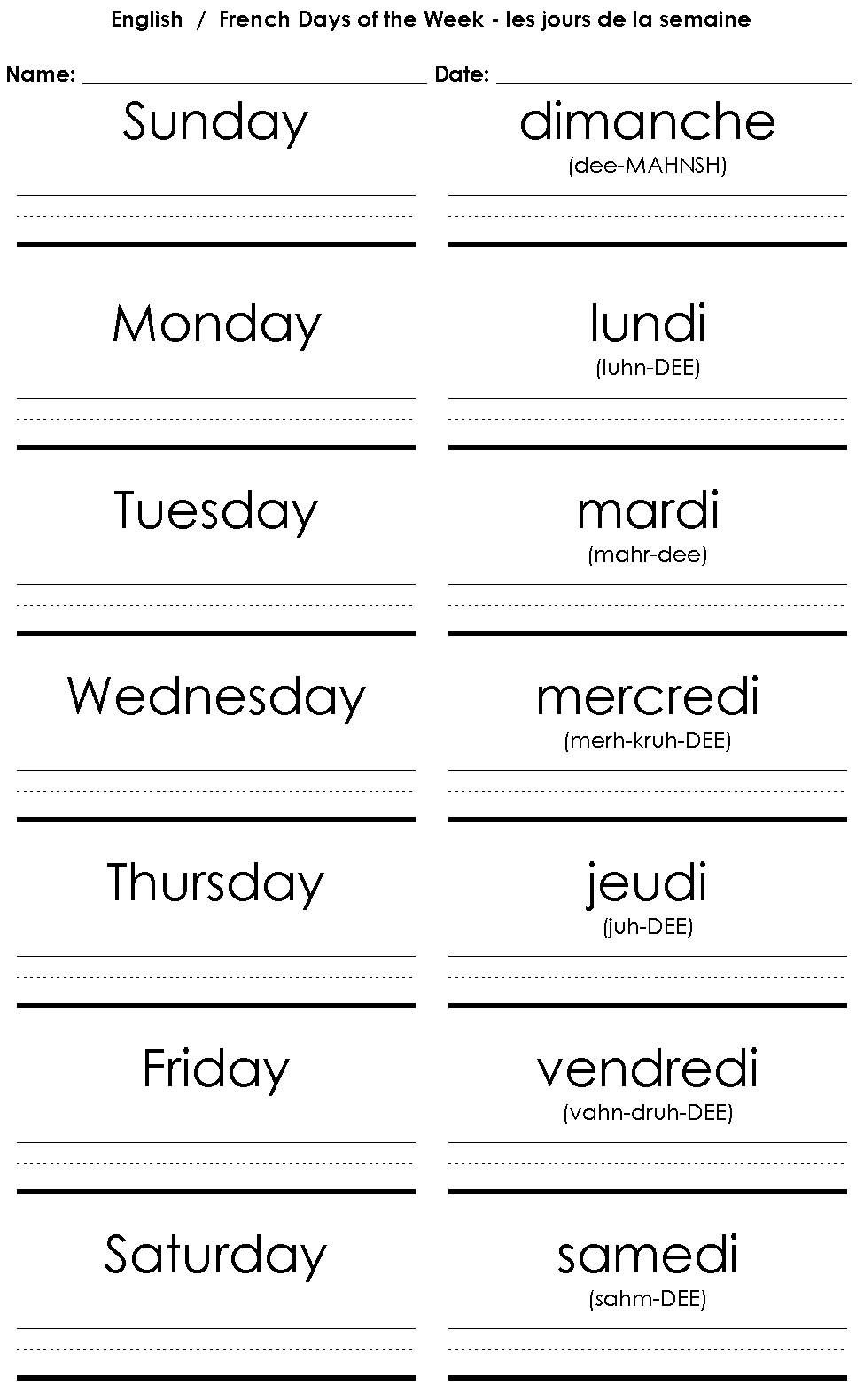 french-days-of-the-week-worksheets-printable-ronald-worksheets