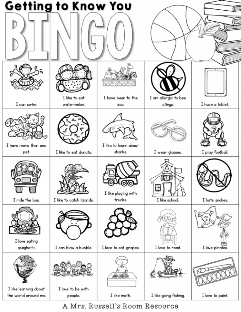 Getting To Know You Worksheets Printable For Kids Ronald Worksheets