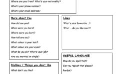 getting to know you worksheets printable questions Getting To Know You Questionnaire Worksheet Free ESL Printable
