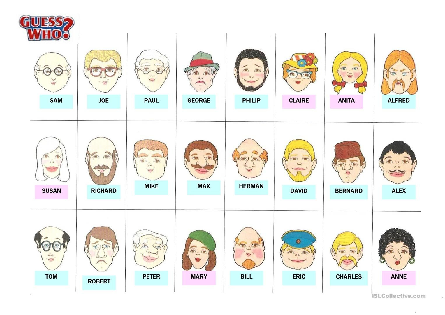 Guess Who Worksheet Free ESL Printable Worksheets Made By Teachers 