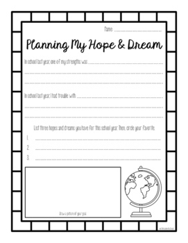 Hopes And Dreams Planning Sheet A Resource Inspired By Responsive 
