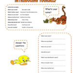 Introduce Yourself Worksheets Printable