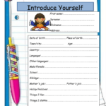 Introduce Yourself Worksheets Printable