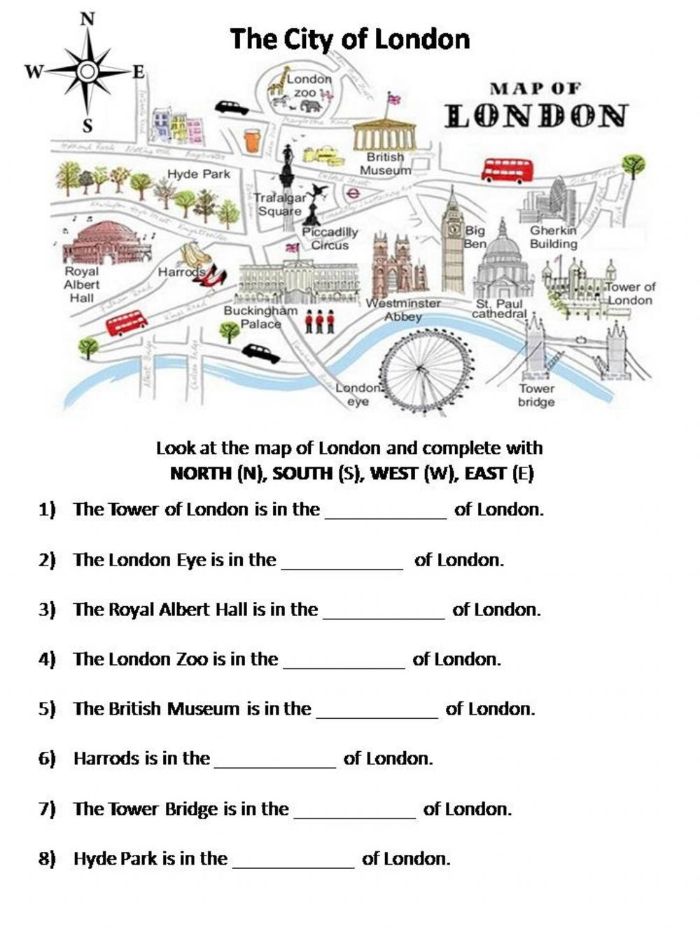 The City Of London Interactive Worksheet