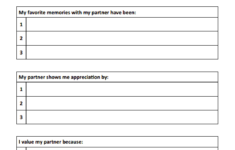 My Partner 39 s Qualities Worksheet Therapist Aid Marriage