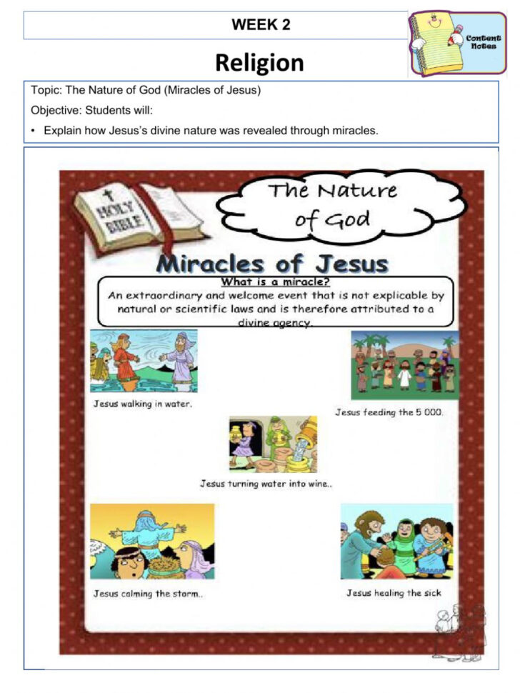 Miracles Of Jesus Worksheets Printables - Miracles Of Jesus Worksheets Printables 2 728x970 