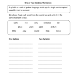 Open And Closed Syllables Worksheets Printable