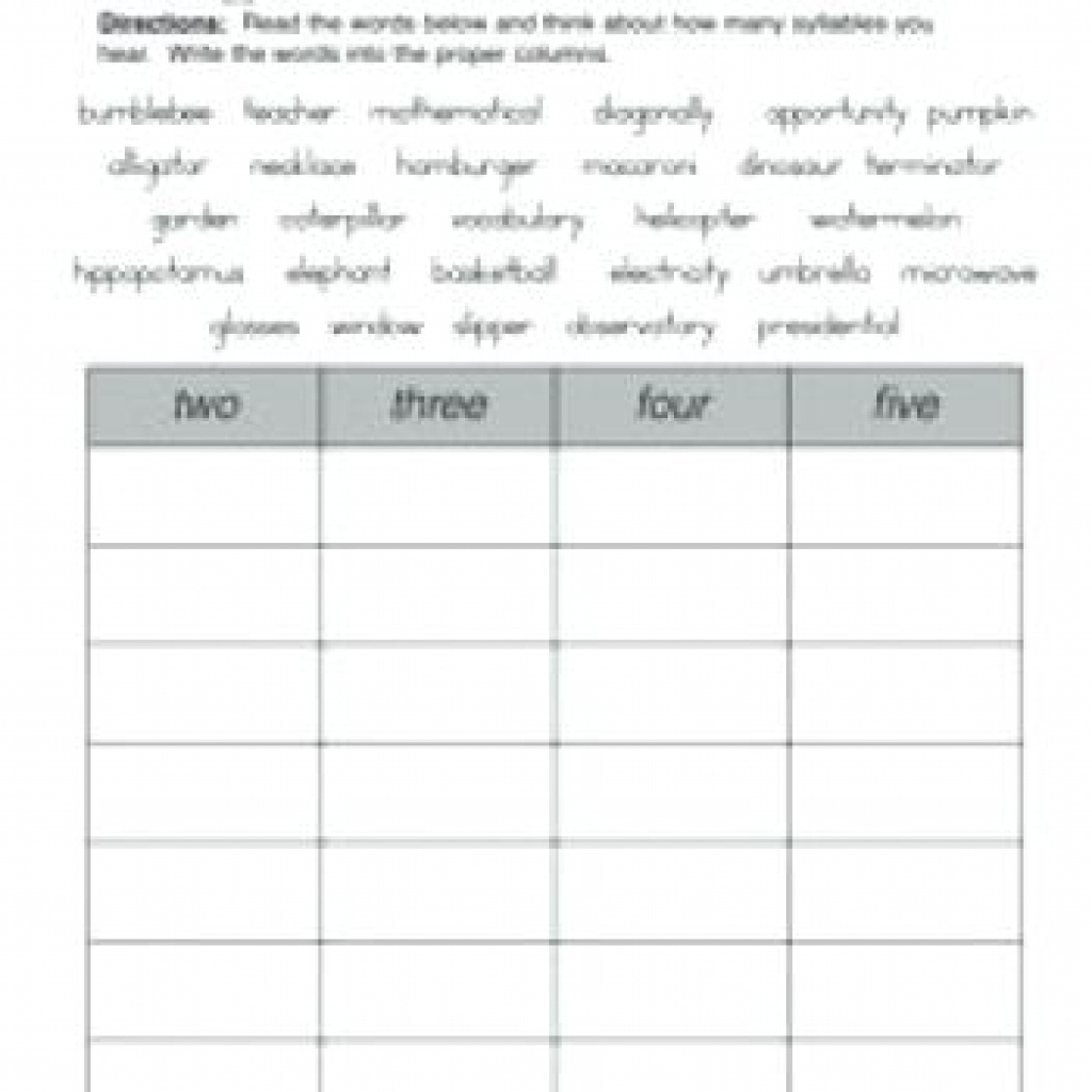 Free Printable Open And Closed Syllable Worksheets Printable Worksheets