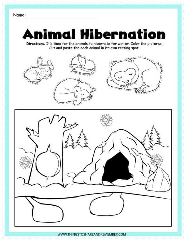 Hibernating Animals Activities Printables Share Remember 