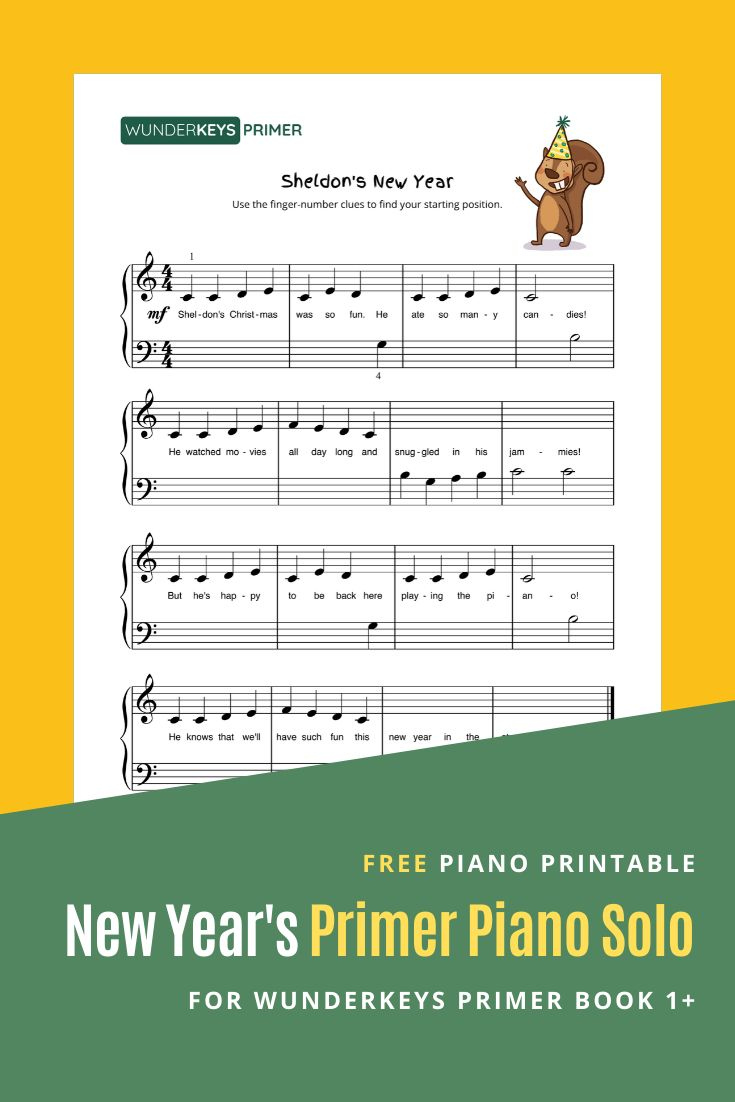 A New Year 39 s Primer Piano Solo Free Sheet Music Piano Lessons 