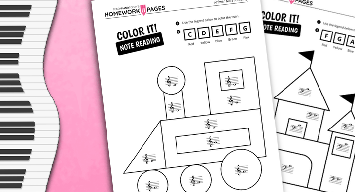 Note Reading Coloring Pages For Primer Piano Kids Teach Piano Today