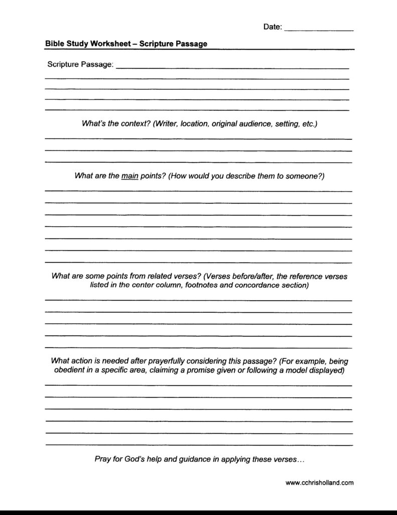 Printable Bible Worksheets For Adults | Ronald Worksheets