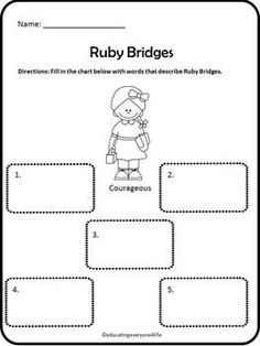 FREE Ruby Bridges Character Traits Activity Black History Month 