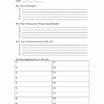 Self Esteem Worksheets Printable For Teens