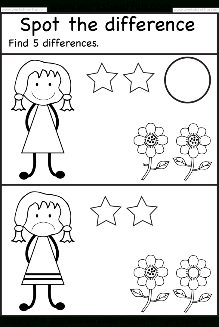 Spot The Difference Printouts Worksheets Printable