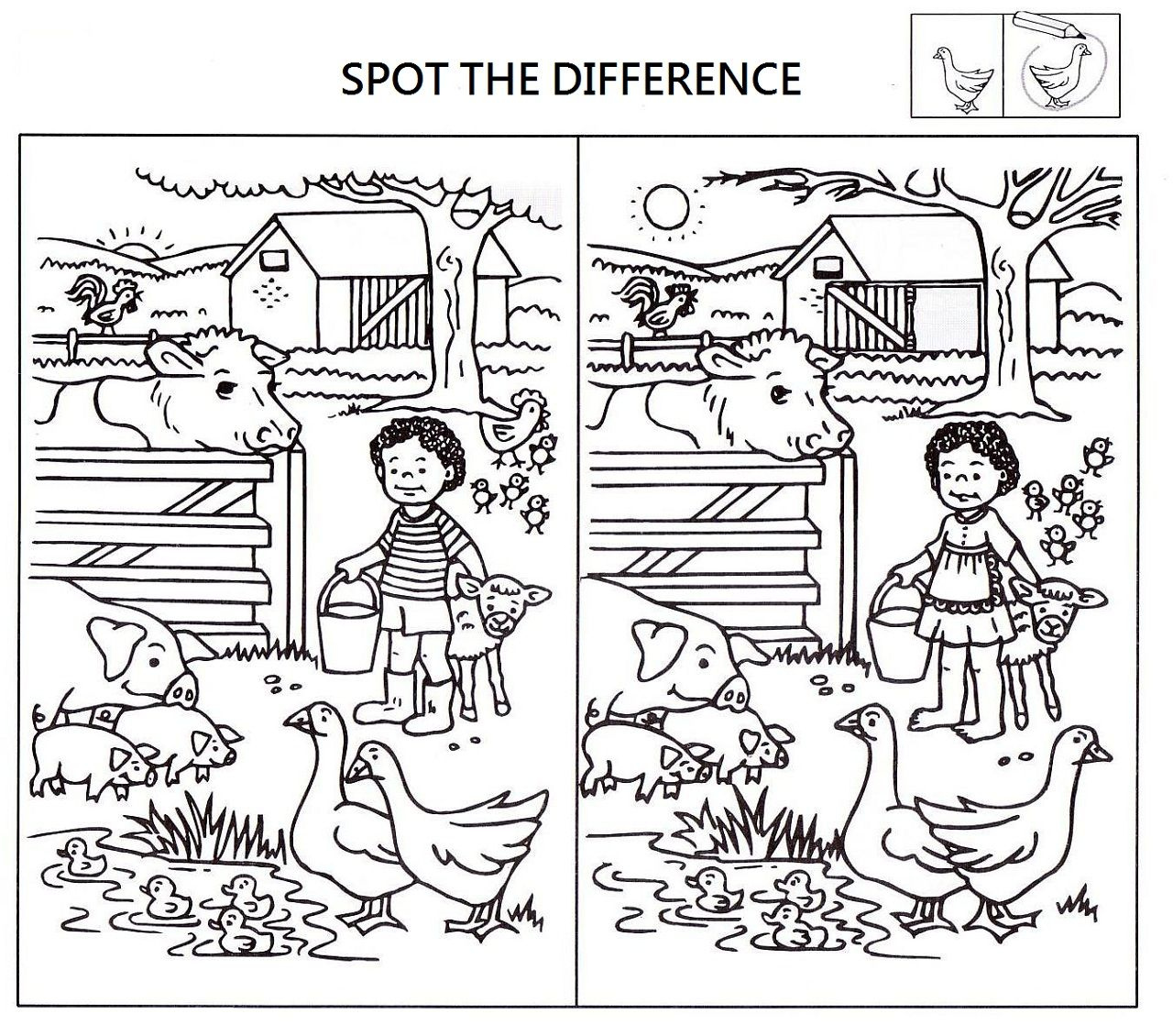 Spot The Difference Worksheets For Kids Worksheets For Kids Spot The 