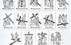 Catholic Coloring Pages Stations Of The Cross Bundle Of 14 Lent